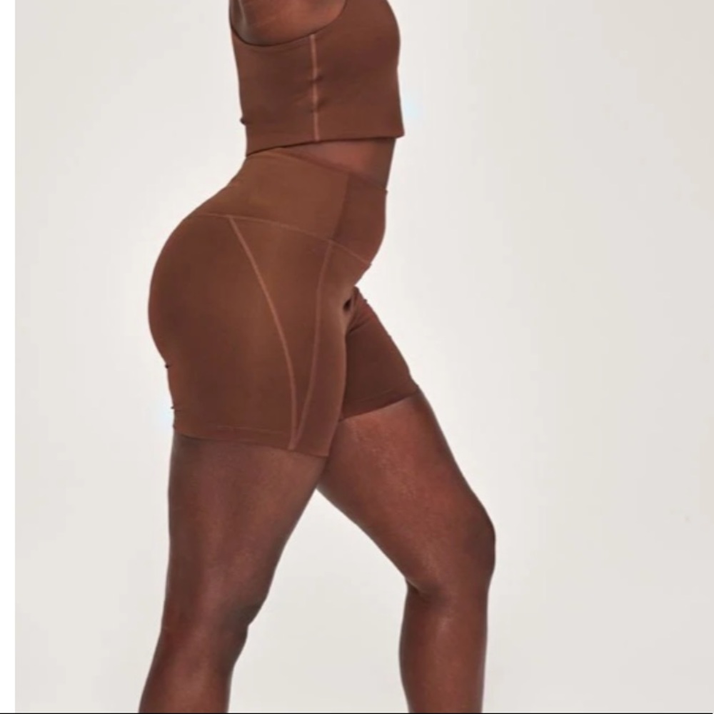 Brown biker shorts